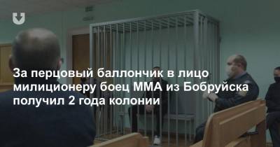 За перцовый баллончик в лицо милиционеру боец ММА из Бобруйска получил 2 года колонии