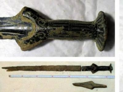 Житель Чехии нашел в лесу 3300-летний меч и бронзовый топор