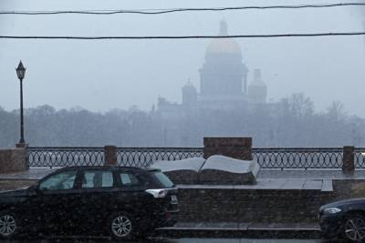 К понедельнику в Петербург придут дожди со снегом