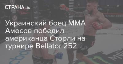 Украинский боец ММА Амосов победил американца Сторли на турнире Bellator 252