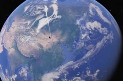 С помощью Google Earth обнаружен странный объект длиной около 5 тысяч километров. ВИДЕО