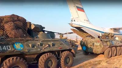За сутки в Армению вылетели 20 самолетов Ил-76 с российскими миротворцами