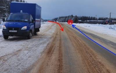 На усть-куломской трассе фургон Почты России на полном ходу потерял колеса