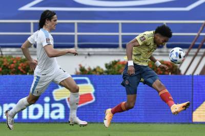 Уругвай разгромил Колумбию в матче отбора на ЧМ-2022