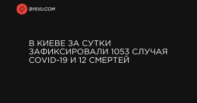 В Киеве за сутки зафиксировали 1053 случая COVID-19 и 12 смертей