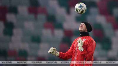 ФОТОФАКТ: Белорусские футболисты провели тренировку перед матчем со сборной Литвы