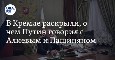В Кремле раскрыли, о чем Путин говорил с Алиевым и Пашиняном