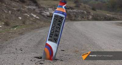 "Я признал Арцах": графика Артака Балаяна на азербайджанском снаряде по дороге в Шуши