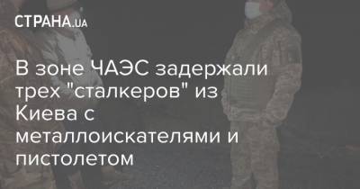 В зоне ЧАЭС задержали трех "сталкеров" из Киева с металлоискателями и пистолетом