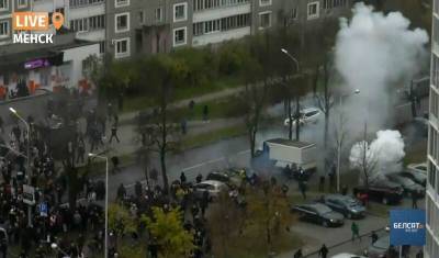 В Минске очередную протестную акцию разогнали с помощью газа и светошумовых гранат