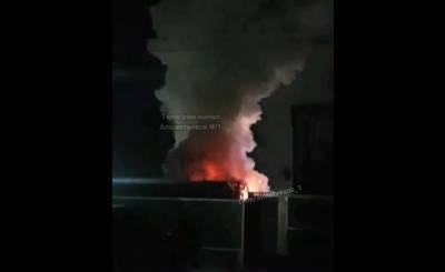 В соцсетях сообщили о крупном пожаре в Альметьевском районе