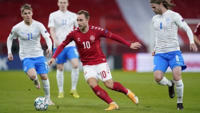 Дубль Эрикесна с пенальти принёс Дании победу над Исландией в Лиге наций
