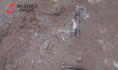 В Киренске на дорогу высыпали песок с человеческими останками
