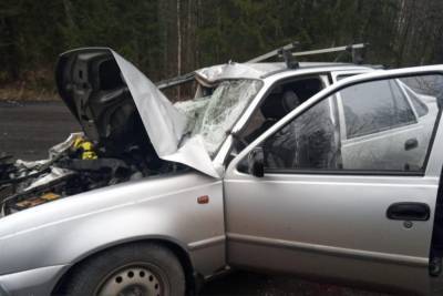 В лобовом столкновении двух автомобилей в Карелии погибли два человека