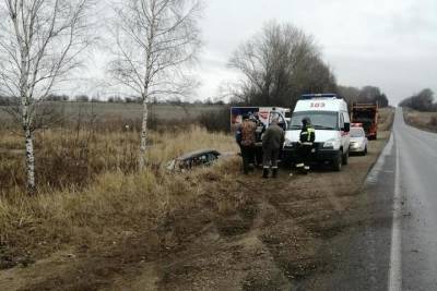 После столкновения с деревом под Тулой водитель ВАЗ скончался