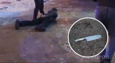 В Чебоксарах задержали мужчину с кухонным ножом, он ворвался в магазин