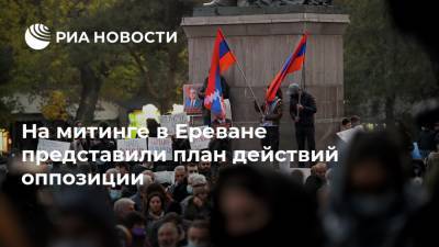 На митинге в Ереване представили план действий оппозиции