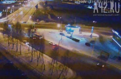 Опубликовано видео момента ДТП с такси в Кемерове