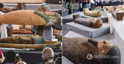 В Египте раскопали еще 100 саркофагов с мумиями, один из них вскрыли. Фото | Мир | OBOZREVATEL