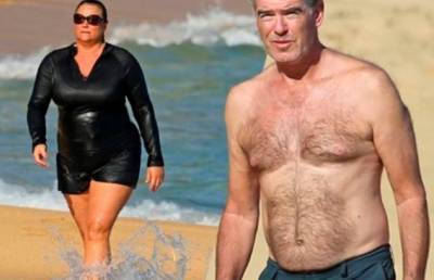 СМИ негодуют: почему красавец Пирс Броснан не поменяет жену толстушку (120кг) на стройную красавицу? (ФОТО)