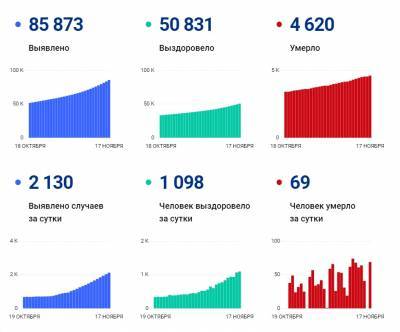 В Петербурге за сутки выявили 2 130 новых случаев COVID-19