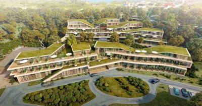 Каскад террас и скандинавский дизайн: для Янтарного создали проект комплекса апартаментов на холме (эскизы)