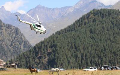 Вертолет погранполиции МВД возобновляет полеты в Тушетию