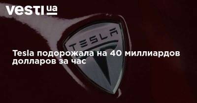 Tesla подорожала на 40 миллиардов долларов за час