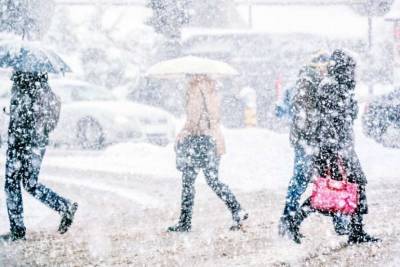 На север и центр Украины несется снежный шторм