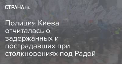 Полиция Киева отчиталась о задержанных и пострадавших при столкновениях под Радой
