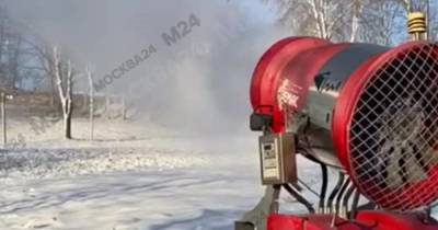 Москву начали засыпать искусственным снегом