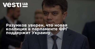 Разумков уверен, что новая коалиция в парламенте ФРГ поддержит Украину