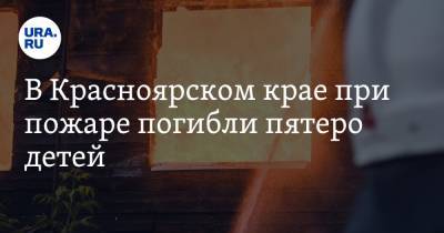 В Красноярском крае при пожаре погибли пятеро детей