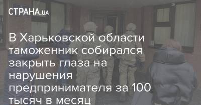 В Харьковской области таможенник собирался закрыть глаза на нарушения предпринимателя за 100 тысяч в месяц