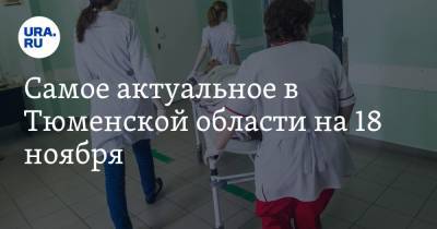 Самое актуальное в Тюменской области на 18 ноября. Откроются два новых ковид-госпиталя, в Рощино экстренно сел самолет