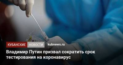 Владимир Путин призвал сократить срок тестирования на коронавирус