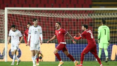Сербия забила России четыре безответных мяча в первом тайме Лиги наций