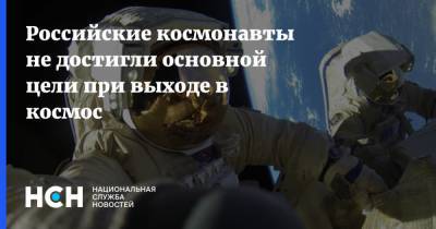 Российские космонавты не достигли основной цели при выходе в космос