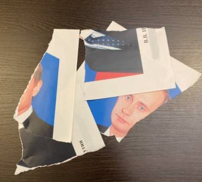 В Петербурге полиция проводит проверку из-за порванного портрета Путина