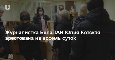 Журналистка БелаПАН Юлия Котская арестована на восемь суток
