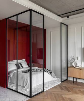 Красный и его оттенки в спальне: 30+ примеров