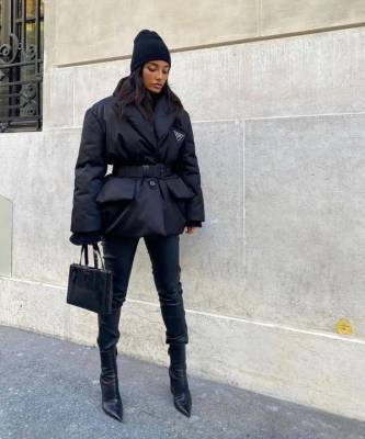 Да, зима — это черный. И даже модная парижанка Амина Муадди это признает - skuke.net