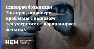Главврач больницы Таганрога опроверг проблемы с вывозом тел умерших от коронавируса больных