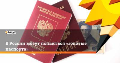 В России могут появиться «золотые паспорта»