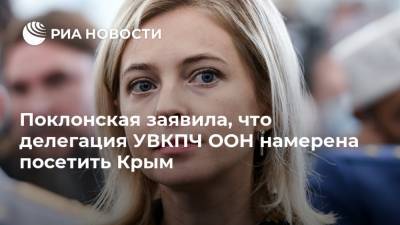 Поклонская заявила, что делегация УВКПЧ ООН намерена посетить Крым