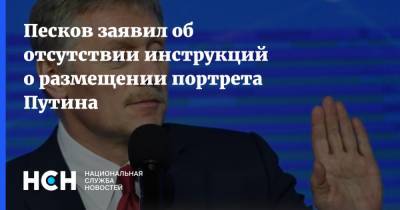 Песков заявил об отсутствии инструкций о размещении портрета Путина