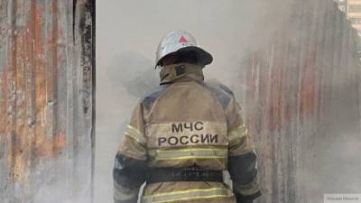 База ОМОН загорелась на северо-западе Москвы
