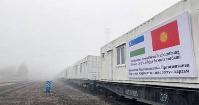 В Кыргызстан прибыли контейнеры для строительства больниц из Узбекистана