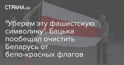"Уберем эту фашистскую символику". Бацька пообещал очистить Беларусь от бело-красных флагов