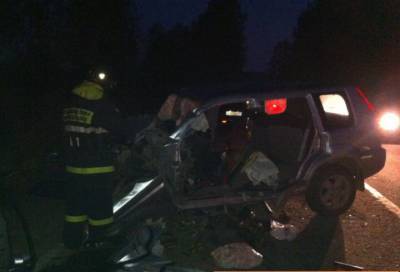 В Ленобласти спасатели вытащили пострадавшего из машины после аварии